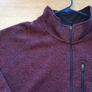 EDDIE BAUER Burgundy 1/4 Zip Fleece Jacket, XXL